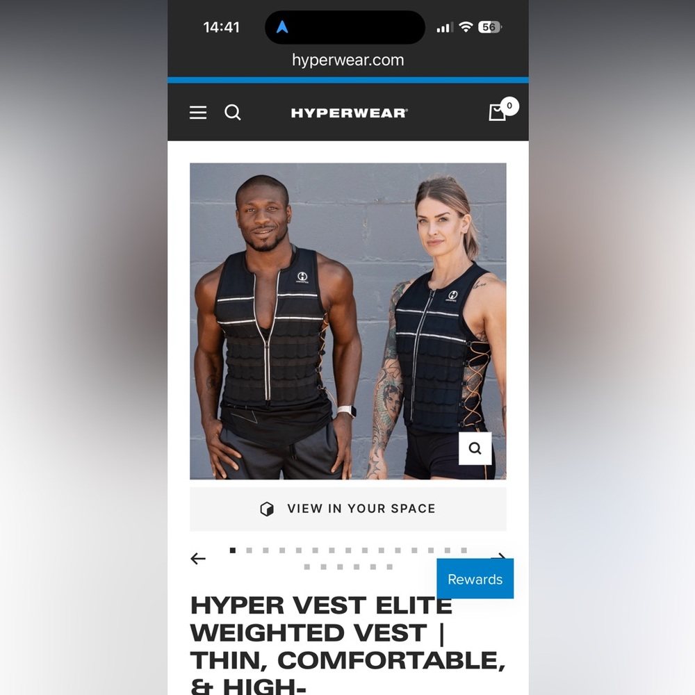 Black Weighted Training Vest 10lbs